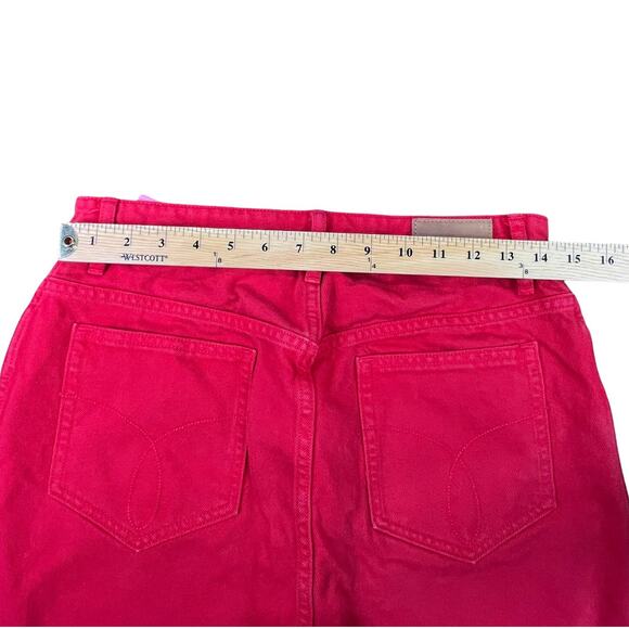 Calvin Klein Jeans Red Denim Mini Skirt W30 - Picture 8 of 11